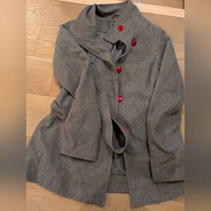 Only Gray Coat with Red Accents